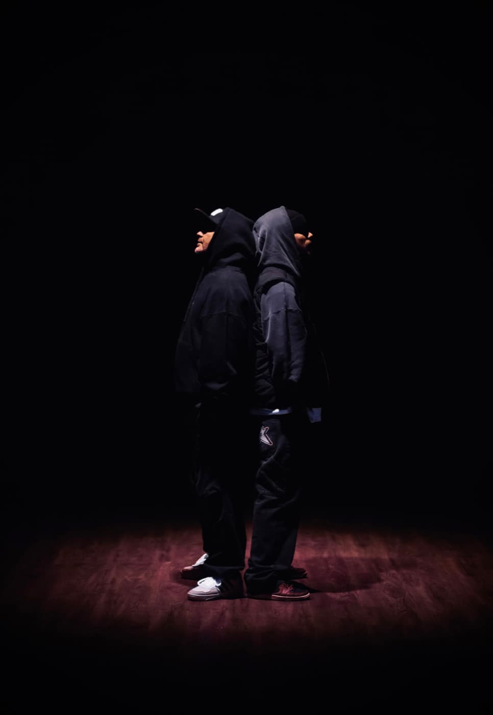 TrueSchool dancers back to back on stage